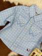 WRANGLER PLAID BABY BLUE PRINT LONG SLEEVE Discount