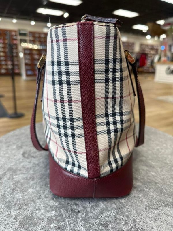 Burberry Nova Check Beige Bordeaux Canvas Supply