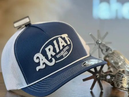 ARIAT BLUE WHITE ARIAT LOGO STITCHED CAP Online Hot Sale