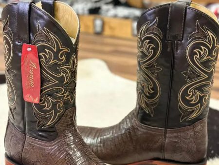 ARANGO BOOTS PRO-RODEO EXOTIC LIZARD TABACO Sale