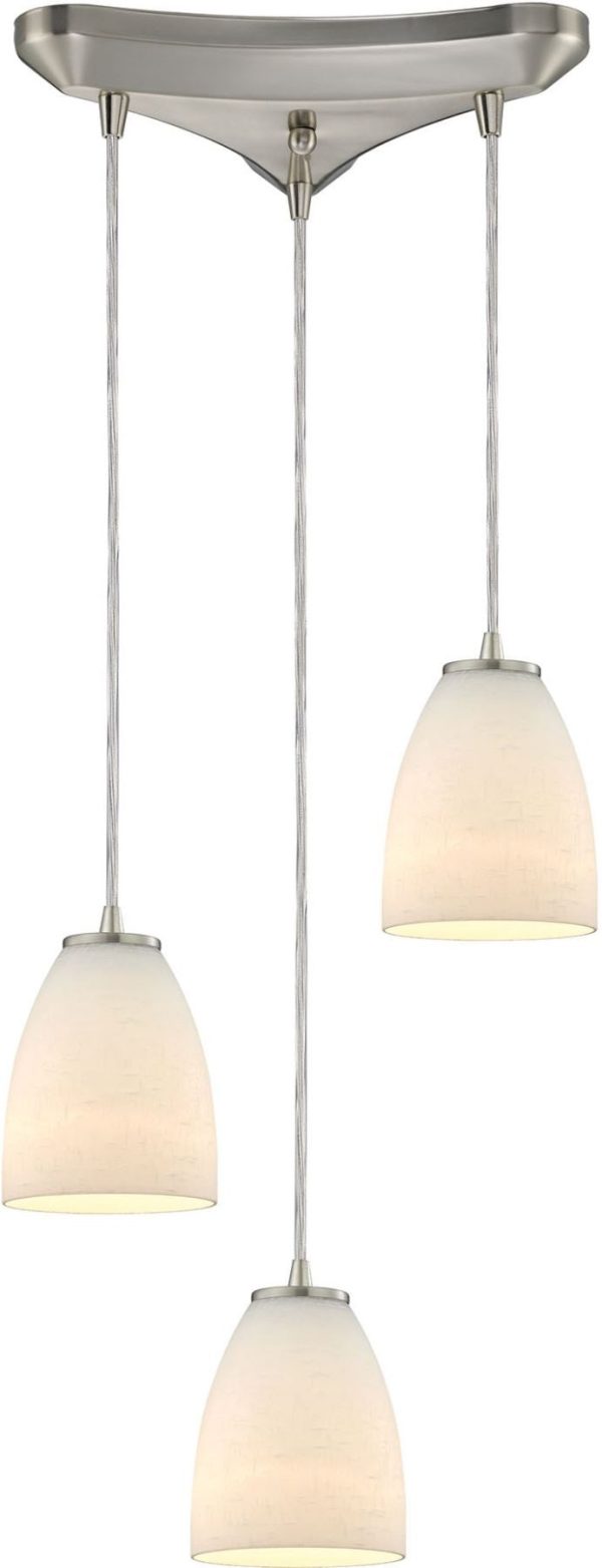 Sandstorm 3 Light Pendant In Satin Nickel Hot on Sale