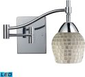 Celina 1 Light Led Swingarm Sconce In Polished Chrome and Silver Glass Online now